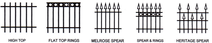 Types of steel picket fence